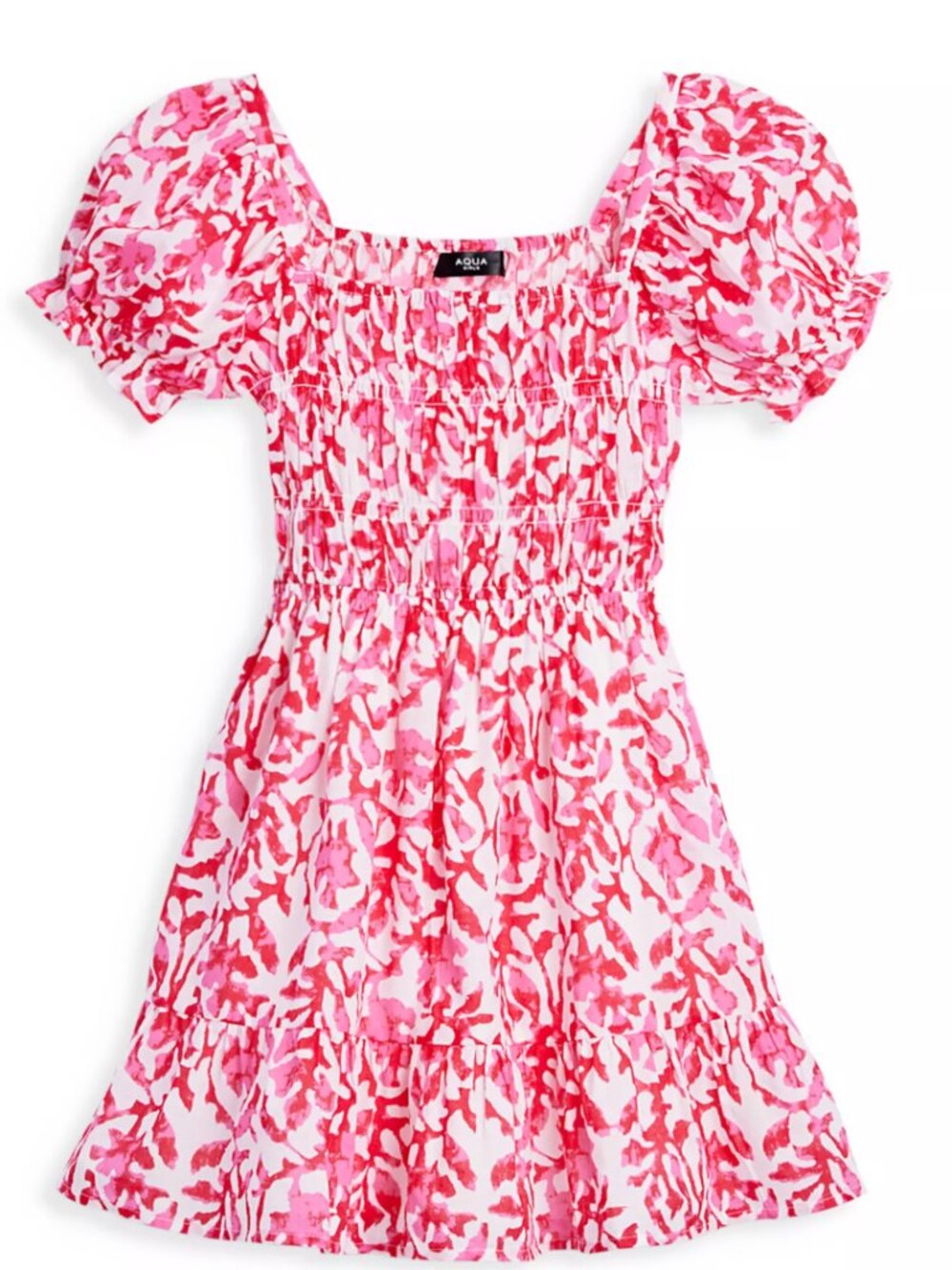Aqua Girls Red/ White Floral Summer Dress